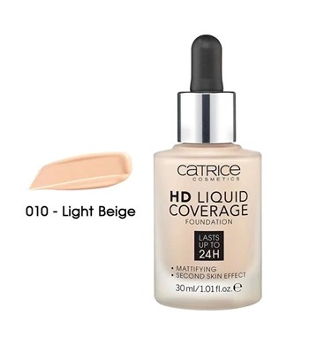 Kem Nền Catrice HD Liquid Coverage Foundation #10.Light